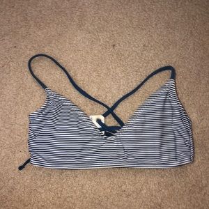 striped bikini top